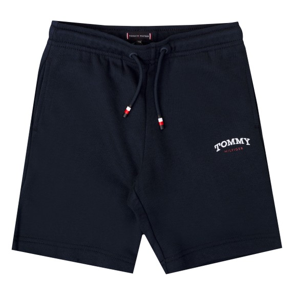 Tommy Hilfiger Boys Blue Monotype Graphic Sweatshort