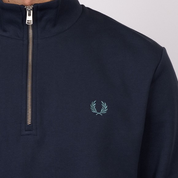 Fred Perry Mens Blue 1/2 Zip Sweatshirt #3