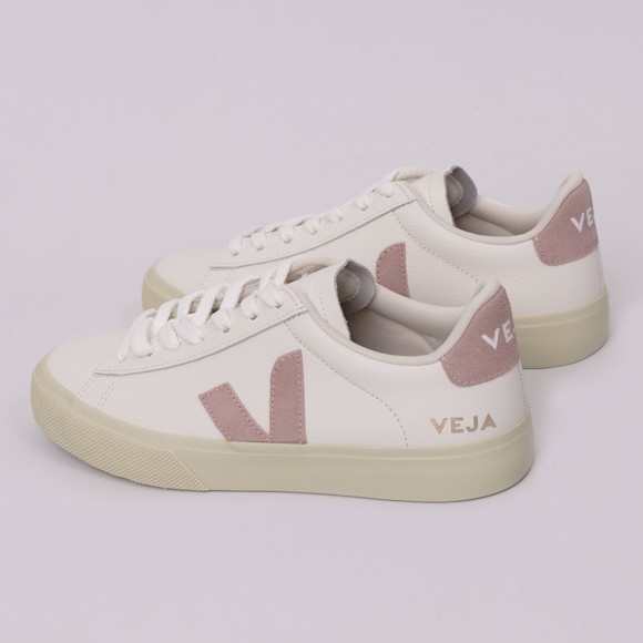 Veja Womens White Campo Leather Trainer #3