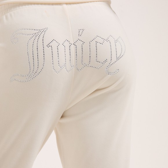Juicy Couture Womens Off-White Tina Col Outline Trackpant #3