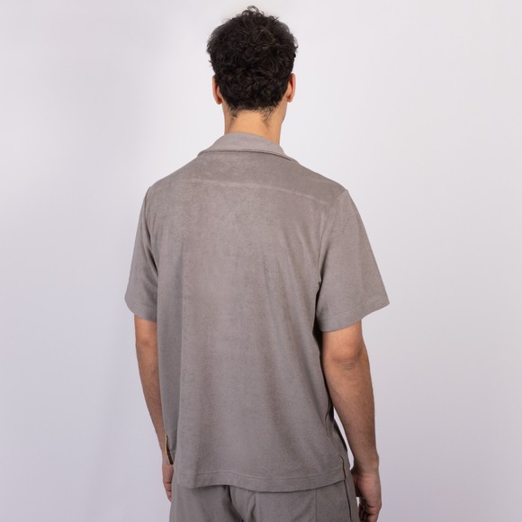 Paul Smith Mens Grey Short Sleeve Striped Towel Shirt #4