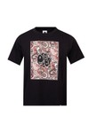 Pretty Green Mens Black Resonance Box Logo T-Shirt