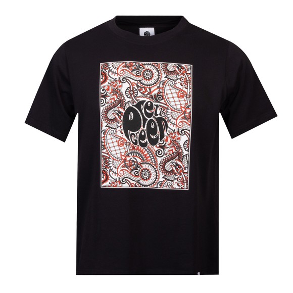 Pretty Green Mens Black Resonance Box Logo T-Shirt main image