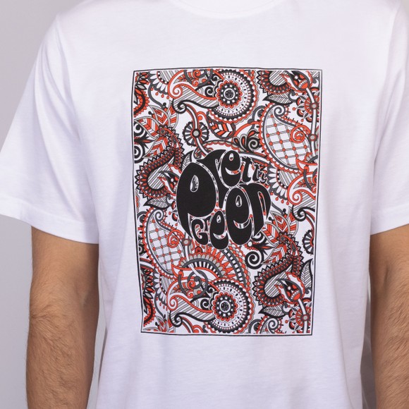 Pretty Green Mens White Resonance Box Logo T-Shirt main image