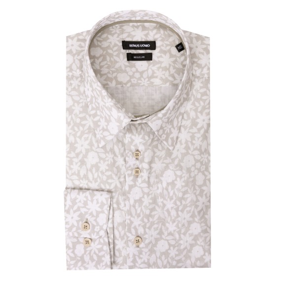 Remus Mens Beige Jensen Fading Floral Shirt main image