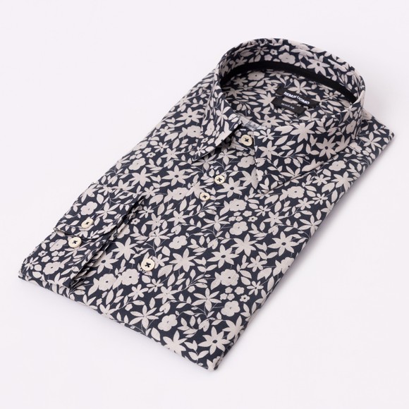 Remus Mens Blue Jensen Fading Floral Shirt main image