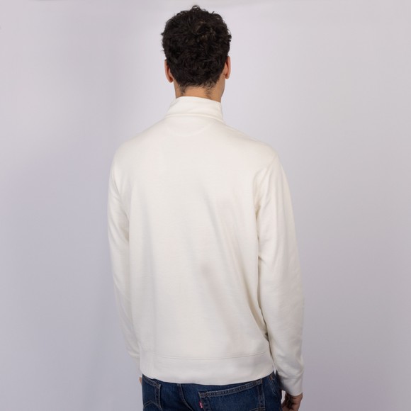 Polo Ralph Lauren Mens Off-White Luxury Jersey Half Zip Sweatshirt #4