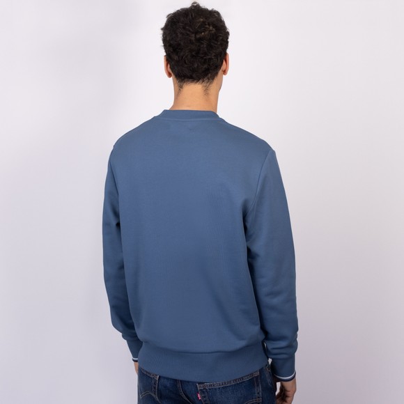 Fred Perry Mens Blue Crew Neck Sweatshirt #4