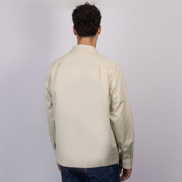 Fred Perry Mens Beige Twill Button Through Overshirt #4