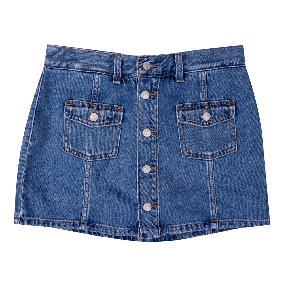Button Front Skort
