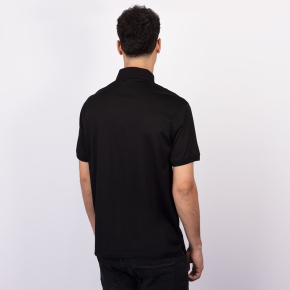 Emporio Armani Mens Black Embroidered Eagle Pima Cotton Polo Shirt #4