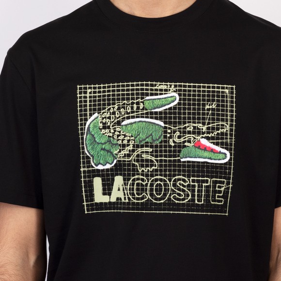 Lacoste Mens Black TH14146 T-Shirt #3