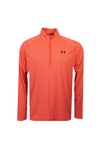Under Armour Mens Red Tech Textured Half Zip Long Sleeve T-Shirt