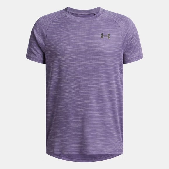 Under Armour Boys Purple Textured Short Sleeve T-Shirt