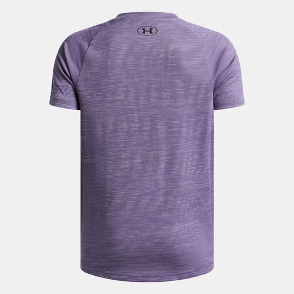 Under Armour Boys Purple Textured Short Sleeve T-Shirt