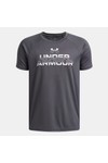Under Armour Boys Grey Tech Split Wordmark T-Shirt