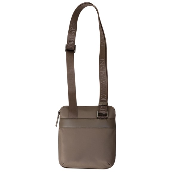 Emporio Armani Mens Brown Nylon Woven Crossbody Bag #3