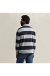Gant Mens Green Chambray Stripe Heavy Rugby Shirt