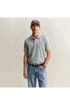 Gant Mens Green Contrast Pique Polo Shirt