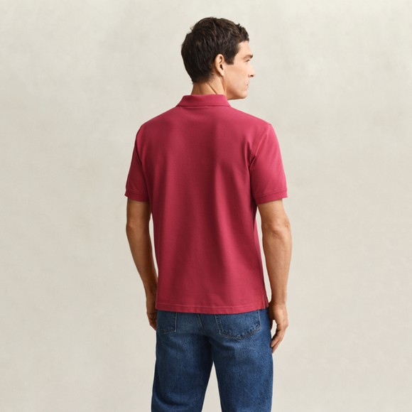 Gant Mens Red Contrast Pique Polo Shirt main image