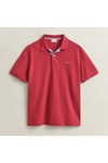 Gant Mens Red Contrast Pique Polo Shirt
