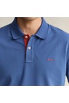 Gant Mens Blue Contrast Pique Polo Shirt