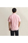 Gant Mens Pink Seersucker Stripe Short Sleeve Shirt