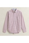 Gant Mens Red Reg Classic Poplin Check Shirt
