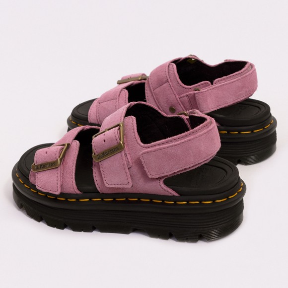 Dr. Martens Womens Red ZebZag Suede Sandal #3