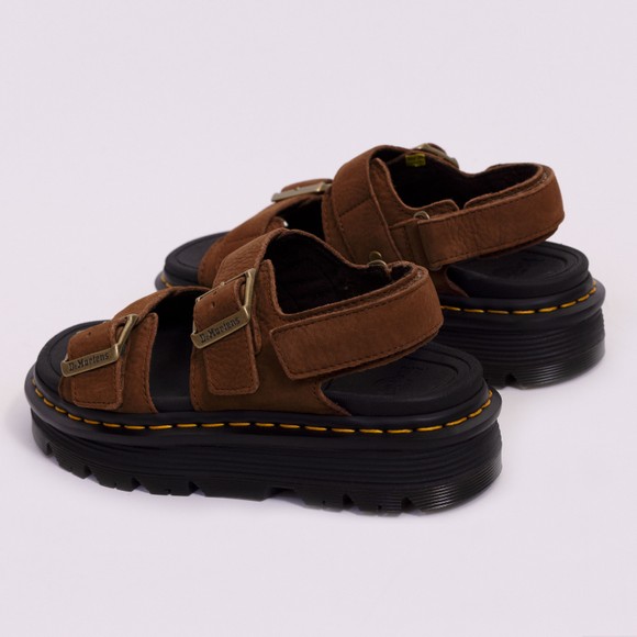 Dr. Martens Womens Brown ZebZag Tumbled Nubuck Sandal #3