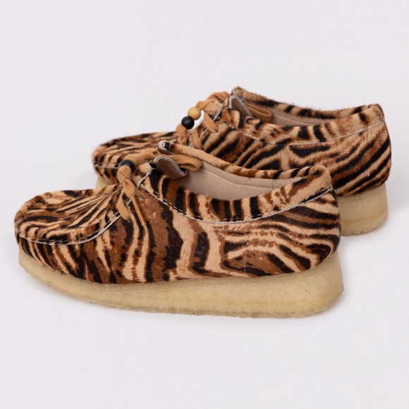 Clarks Originals Womens Green Wallabee Tiger Print main image