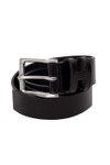 Hackett Mens Black Tack Stitch H Keeper Belt