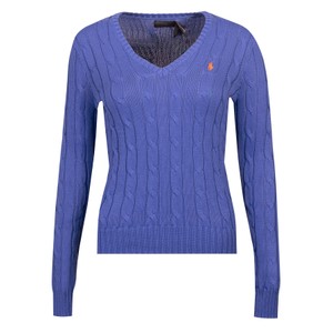 Cotton Cable V-Neck Jumper