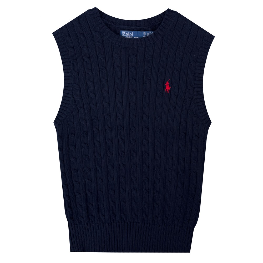 Cable Knit Cotton Sweater Vest