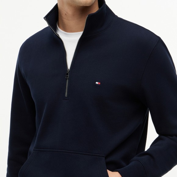 Tommy Hilfiger Mens Blue Essential New Terry 1/4 Zip Sweatshirt main image