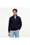 Tommy Hilfiger Mens Blue Essential New Terry 1/4 Zip Sweatshirt