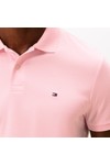 Tommy Hilfiger Mens Pink Liquid Cotton Polo Shirt