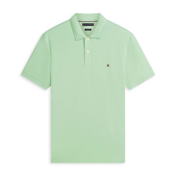 Tommy Hilfiger Mens Green Liquid Cotton Polo Shirt