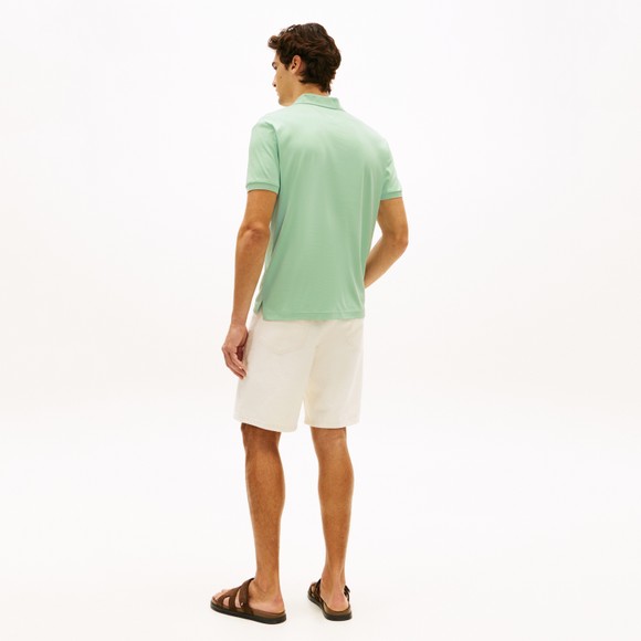 Tommy Hilfiger Mens Green Liquid Cotton Polo Shirt main image