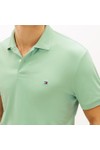 Tommy Hilfiger Mens Green Liquid Cotton Polo Shirt