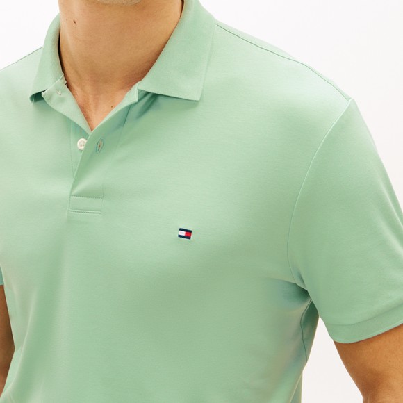 Tommy Hilfiger Mens Green Liquid Cotton Polo Shirt main image