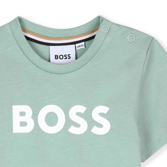 BOSS Baby Boys Green J52712 Logo T Shirt #3