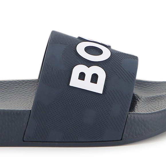 BOSS Boys Blue J52669 Slides #3