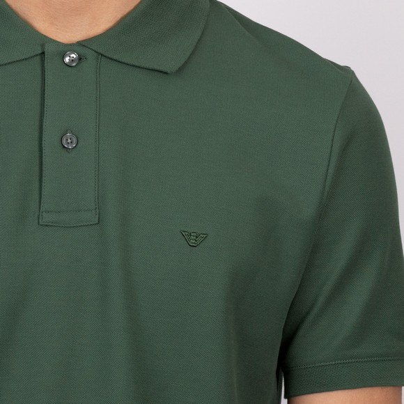 Emporio Armani Mens Green Small Eagle Polo Shirt #3
