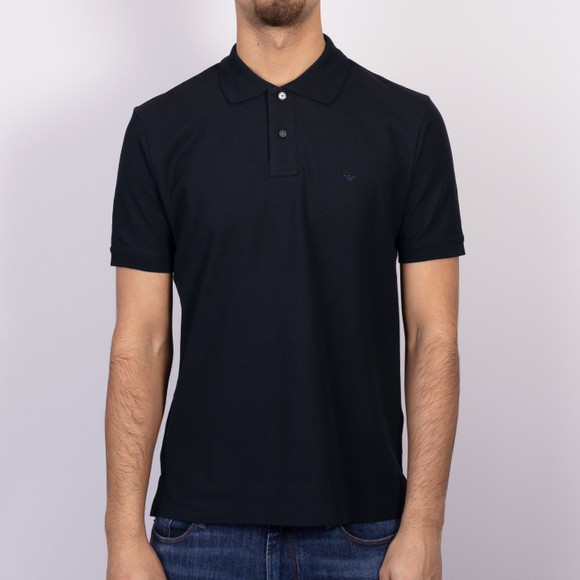 Emporio Armani Mens Blue Small Eagle Polo Shirt #3