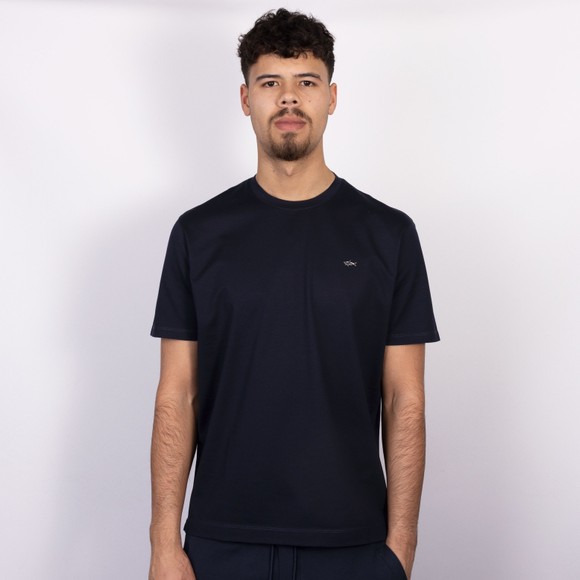 Paul & Shark Mens Blue Metal Badge T Shirt #3