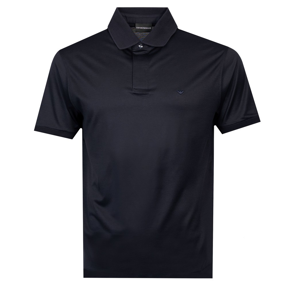 Emporio Armani Embroidered Eagle Pima Cotton Polo Shirt, view 1