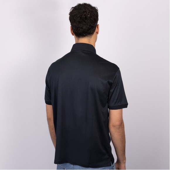 Emporio Armani Mens Blue Embroidered Eagle Pima Cotton Polo Shirt #4