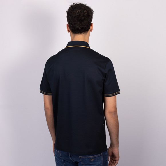 Paul & Shark Mens Blue Gold Tipped Polo Shirt #4