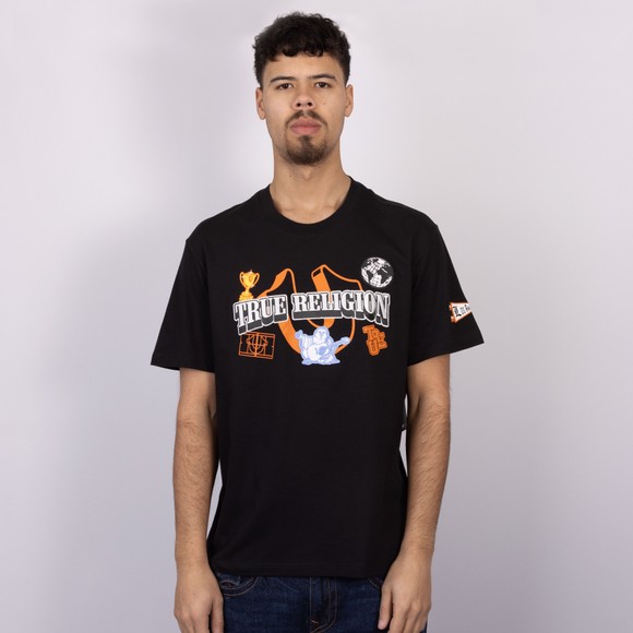 True Religion Mens Black Champ T-Shirt #2